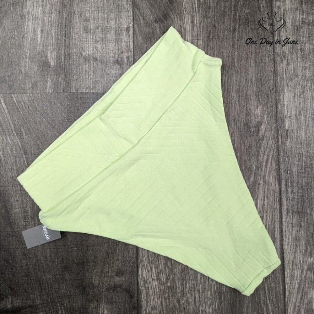 American Eagle Outfitters Aerie XO Ribbed High Cut Cheeky Bikini Bottom Size S - Picture 4 of 5